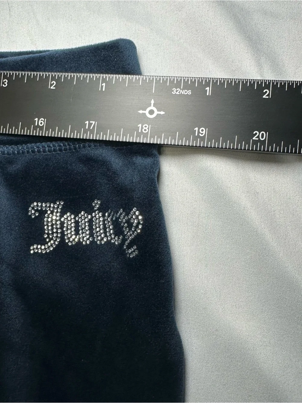 Juicy Couture Dark Navy Velour Rhinestone Tracksuit Set Matching Large L
